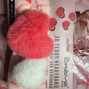 The Crème Shop Pink and White 3D Teddy Headband
